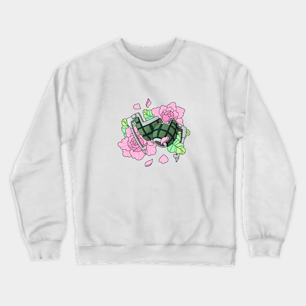 Bakugo Gauntlets with Peonies Crewneck Sweatshirt by allimarie0